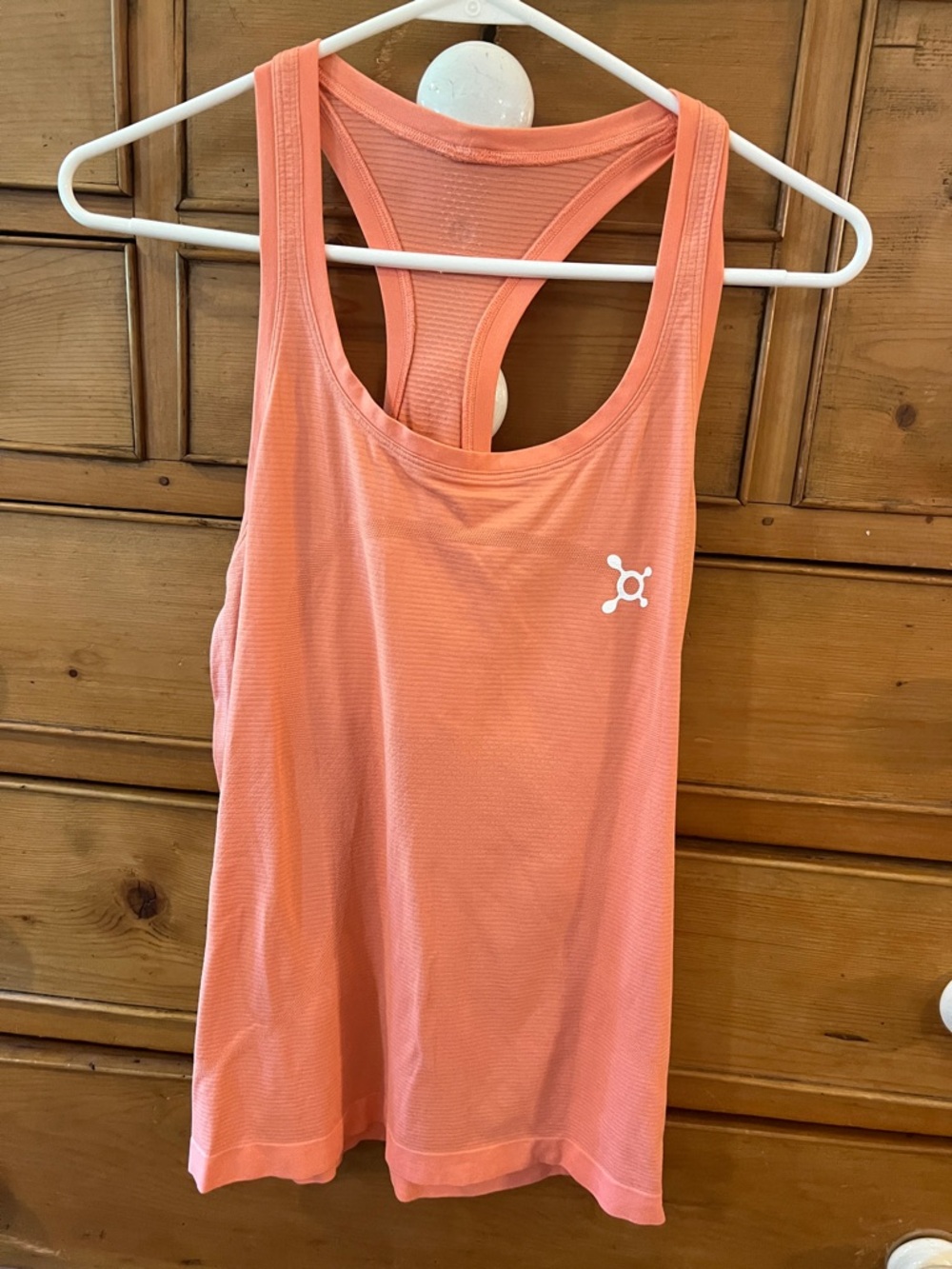 Sz 10 lululemon Coral/Orange Orangetheory Racerback Tank with Small splat logo